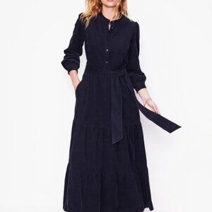 Alba Cord Maxi Dress-Navy